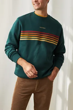 TWOTHIRDS TWOTHIRDS Herren vegan Sweatshirt Fanore Dunkelgrün – Produktbild 1 von 1