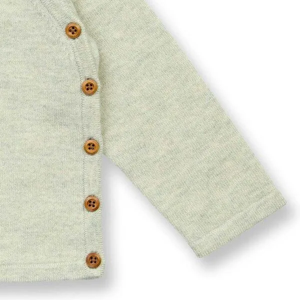 Sense Organics Sense Organics Wickeljacke aus Merinowolle, Modell P. PICASSO, Lindgrün melange, – Produktbild 4 von 4