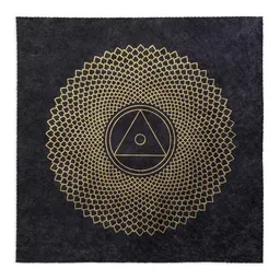 Veskor Cassiopeia Veskor Cassiopeia SAHASRĀRA Chakra-Meditations-Linoldruck | 40 × 40 cm | Gold auf Schwarz – Produktbild 1 von 1