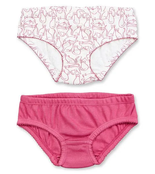 Sense Organics & friends in cooperation with GARY MASH Sense Organics & friends in cooperation with GARY MASH Bunte Mädchen Slips im Set aus Biobaumwolle, Katzen (rosa), – Produktbild 1 von 3