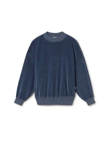 TWOTHIRDS TWOTHIRDS Samt-Sweatshirt Binz, Blue, – Produktbild 1 von 3