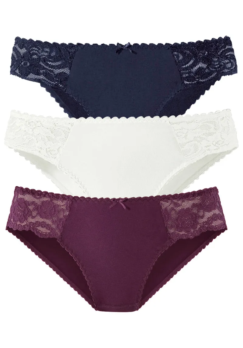 petite fleur by Lascana Jazz-Pants Slips marine, violett, creme, Marine, violett, creme, – Produktbild 1 von 3