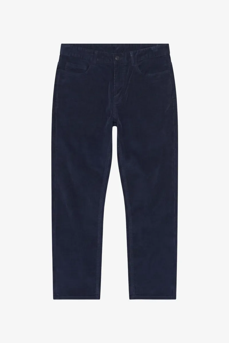 KnowledgeCotton Apparel KnowledgeCotton Apparel Herren vegan Hose Oak Regular Aus Cord Night Sky Blau, Blau, – Produktbild 2 von 2