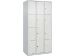 C+P C+P Schließfachschrank Classic PLUS, 12 Fächer, 1850x900x500mm, Lichtgrau/Verkehrsweiß – Produktbild 1 von 1