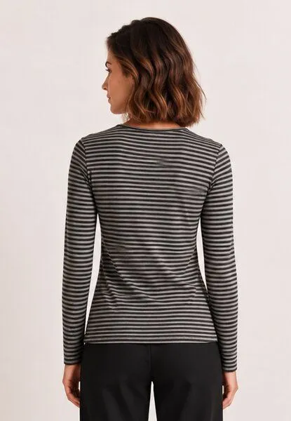 LANA Organic LANA Organic Bio Langarmshirt, Modell Iblis, Schwarz - pepper, – Produktbild 4 von 4