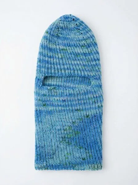 KnitToChange KnitToChange Handgestrickte Balaclava aus weichem Effektgarn – verschiedene Farben, Ozean, – Produktbild 3 von 4