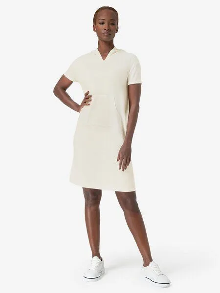 Super.Natural Super.Natural Kleid HOODED BIO DRESS kurz, Merino, Fresh white, – Produktbild 1 von 4