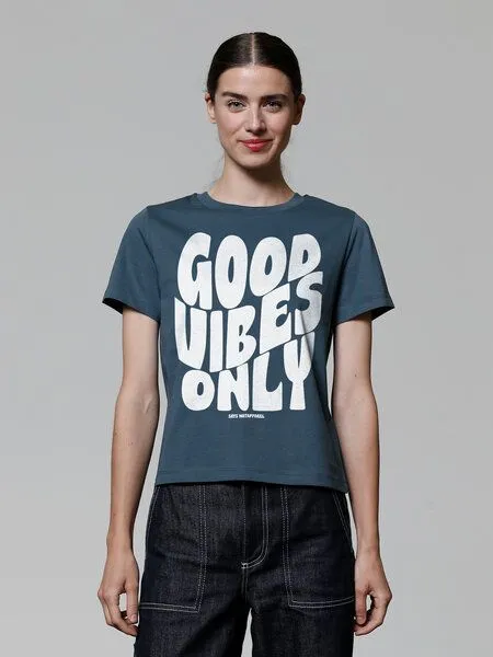 watapparel watapparel T-Shirt Frauen Good vibes only, Stargazer, – Produktbild 2 von 3