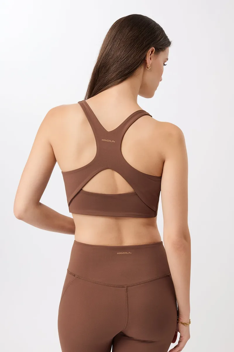 mandala MANDALA Damen vegan Sport-Bh Wilderness Braun, Braun, – Produktbild 2 von 2