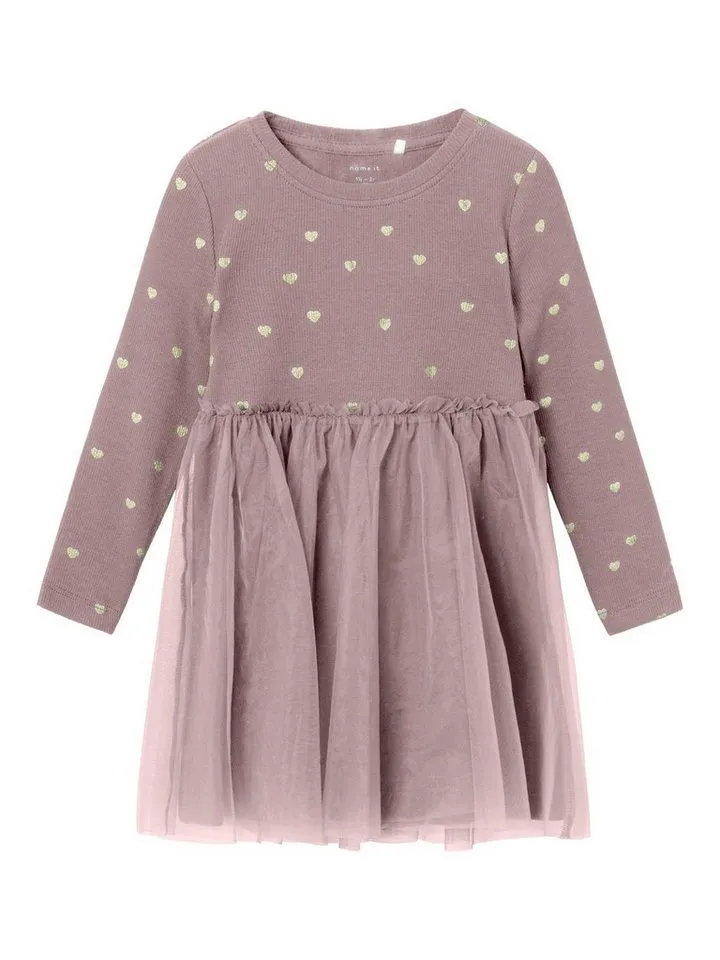 name it name it A-Linien-Kleid (1-tlg) NMFNADJA LS DRESS, Blau, – Produktbild 4 von 4