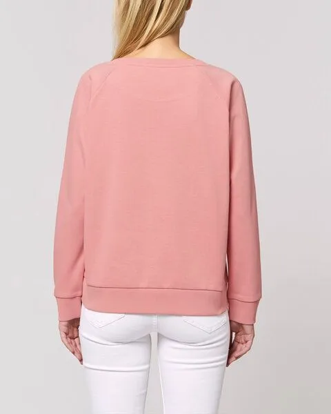 Human Family Human Family Weites Bio Damen Rundhals Sweatshirt "Dazzy - Not Alone" - in 4 Farben, Altrosa (rose), – Produktbild 3 von 3