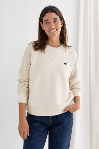 TWOTHIRDS TWOTHIRDS Klassisches Sweatshirt Santa Monica, Ecru, – Produktbild 3 von 3