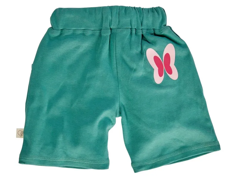 HANS NATUR Kinder Shorts Bio-Baumwolle grün Gr.110/116, Grün, mehrfarbig, – Produktbild 2 von 2