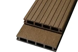 woodstore24 WPC Hohlkammerdiele WoodoRhodos, 20 (S) x 120 (B) mm, braun, einseitig geriffelt / einseitig glatt gebürstet, beidseitig begehbar- Länge: 5,00 m – Produktbild 1 von 1