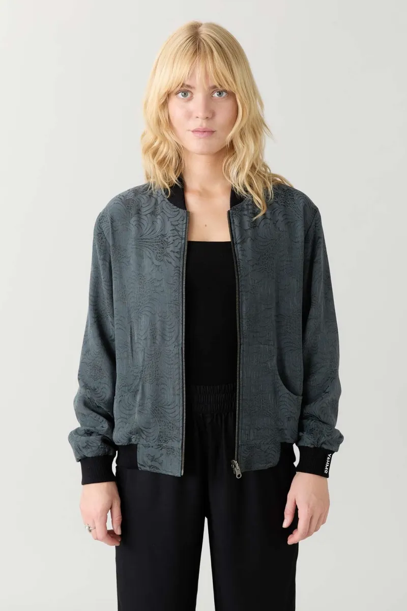 Yahmo Yahmo Damen vegan Jacke Bomber Reversible Ruth Eclipse/Schwarz, Schwarz, – Produktbild 2 von 2