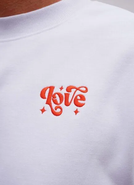 SPARKLES OF LIGHT SPARKLES OF LIGHT Unisex Sweatshirt | LOVE CONNECTS, Weiss, – Produktbild 2 von 4