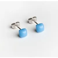 ALEXASCHA Geometrische Ohrstecker klein, Azurblau, – Produktbild 1 von 1