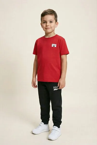 THE FACE OF ELEMENTS THE FACE OF ELEMENTS Color Rush - Relaxed Fit Kids T-Shirt aus 100% Bio-Baumwolle, Signal red (rot), – Produktbild 2 von 4