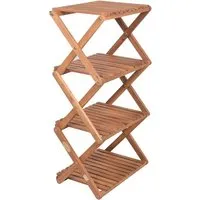 Pflanzregal "TULSA" B 40 x T 36 x H 85 cm, Akazie geölt, 4 Ebenen – Produktbild 1 von 1