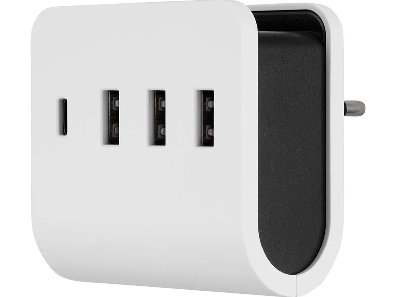 REV REV USB-Ladegerät "Quad" mit 3x USB-A und 1x USB-C, weiß – Produktbild 1 von 1