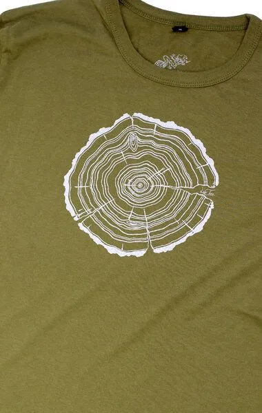 Life-Tree Life-Tree Bambus Shirt Fairwear für Damen "Treeslice" in Moss Green – Produktbild 3 von 5