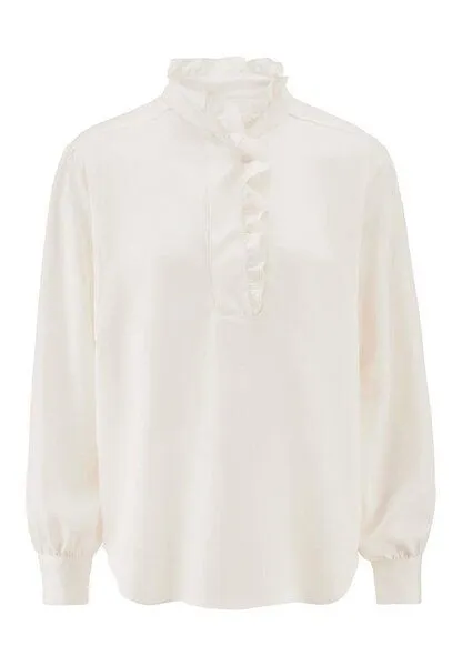 hessnatur hessnatur Bluse Relaxed aus reiner TENCEL Lyocell, Naturweiss, – Produktbild 3 von 4