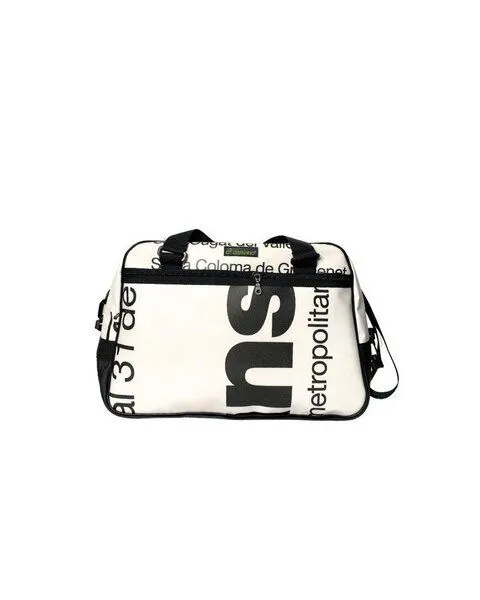 DEMANO DEMANO Travel Bag Hergestellt aus Recycelten Bannern Foixarda, Weiss, – Produktbild 1 von 4