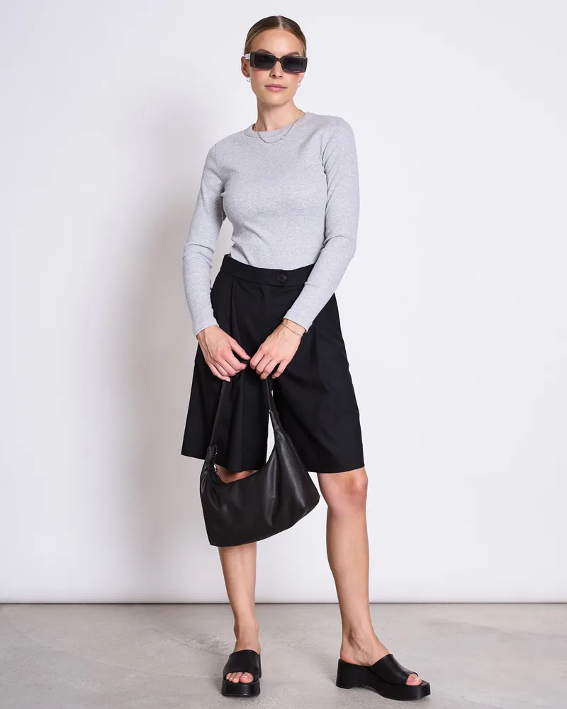 JAN N JUNE JAN 'N JUNE Damen vegan T-Shirt Longsleeve Muri Hellgrau, Hellgrau, – Produktbild 1 von 2