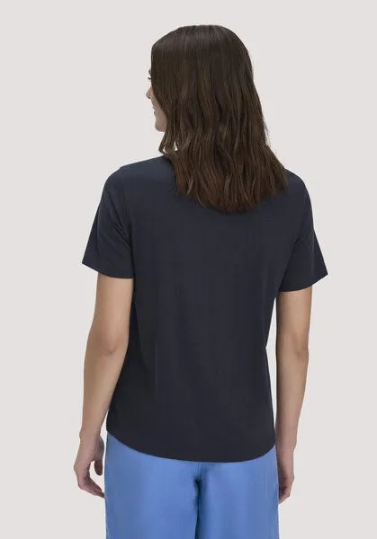 hessnatur hessnatur Print T-Shirt Relaxed aus reiner Bio-Baumwolle, Marine, – Produktbild 3 von 5