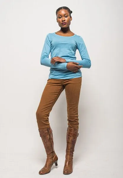 Alma & Lovis Alma & Lovis Schmale Damen Jeans aus Bio-Baumwolle | Slim Jeans, Camel, – Produktbild 4 von 4