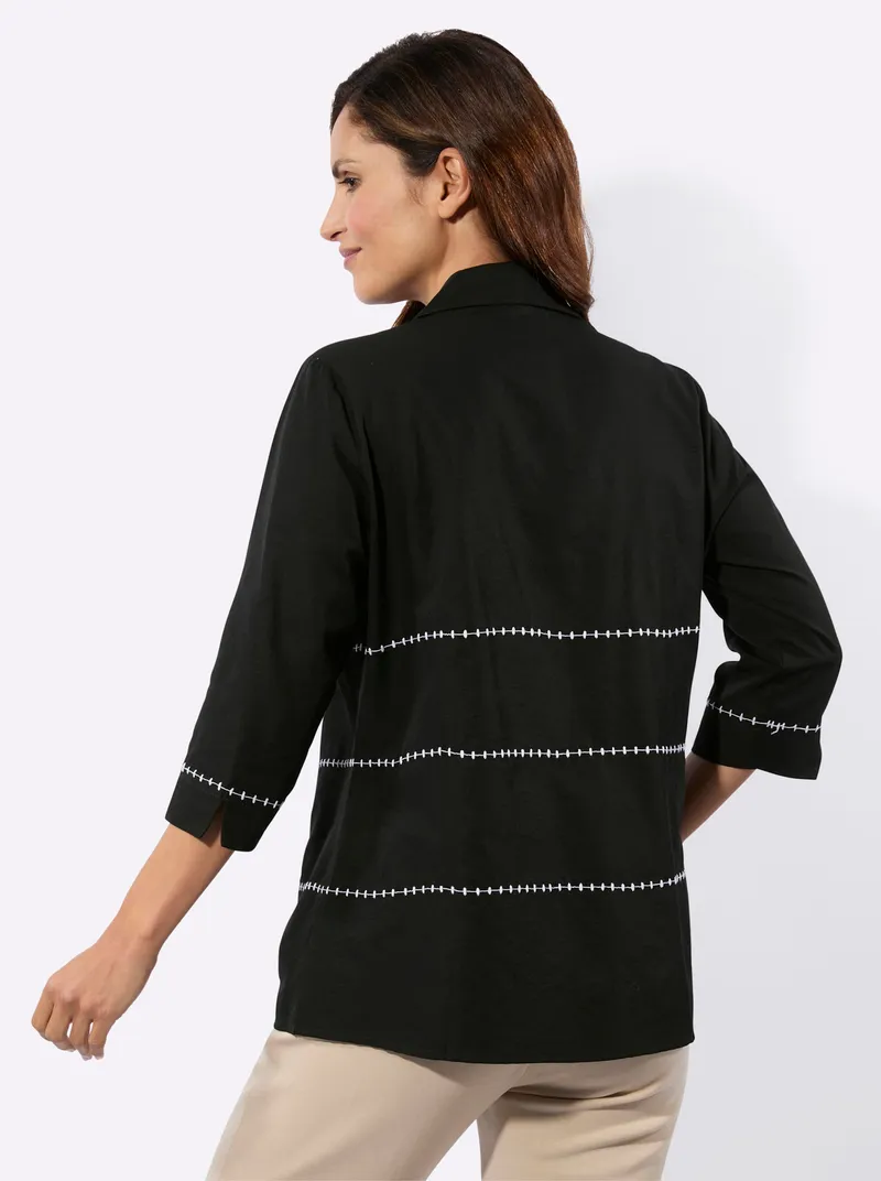 Witt Hemdbluse schwarz-ecru, Schwarz-ecru, – Produktbild 2 von 2