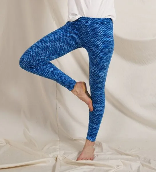 Lena Schokolade Lena Schokolade Leggings diamonds aus Bio-Jersey, Blau, – Produktbild 2 von 3