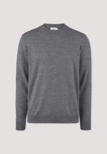 hessnatur hessnatur Pullover Regular aus reiner Bio-Merinowolle, Grau, – Produktbild 4 von 4