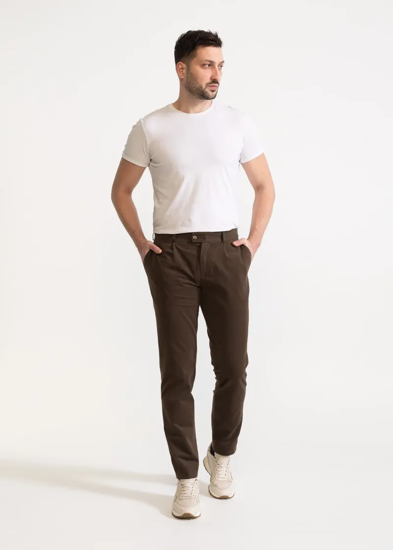 De IONESCU De IONESCU Herren vegan Hose Chesler, Olivgrün, – Produktbild 1 von 2