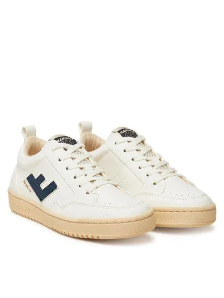 Flamingos Life Flamingos' Life Veganer Sneaker Damen und Herren ROLAND V.10, White indigo ivory, – Produktbild 1 von 2