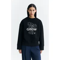 thinking mu Thinking MU Damen vegan Sweatshirt Jimena Mit Stickerei Schwarz – Produktbild 1 von 1