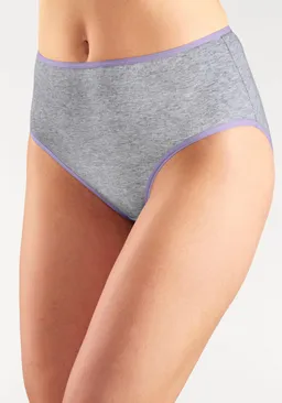 petite fleur by Lascana Hüftslip grau-meliert, weiß – Produktbild 1 von 1