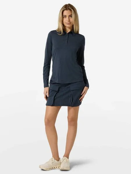 Super.Natural Super.Natural W POLO BIO J LS für Damen, Merino, Blueberry, – Produktbild 3 von 4