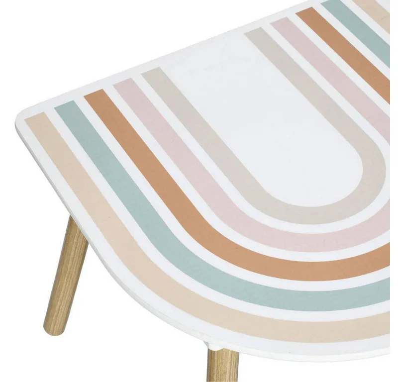 Zeller Present Kindertisch Kinderzimmermöbel RAINBOW aus MDF und Kiefer, Tisch + 2 Stühle (funktional), keine – Produktbild 5 von 5