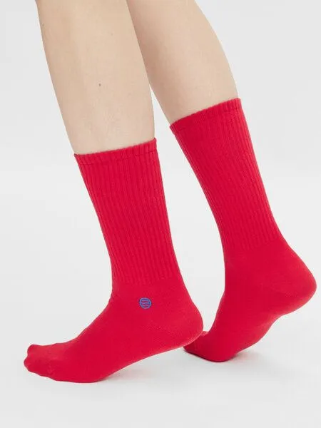 Natural Vibes Bunte Tennissocken | Bio GOTS | Rot | Blau | Grün | Hellblau | Natural Vibes Originals | Socken | Herren Damen, Rot, – Produktbild 2 von 2