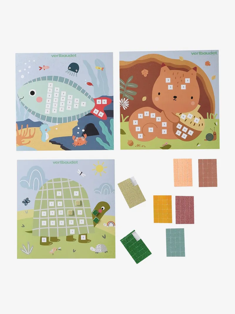 Vertbaudet Sticker-Set mit Glitzer für Kinder, Mehrfarbig, – Produktbild 3 von 4