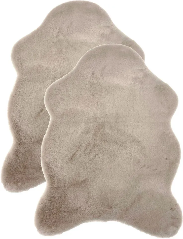 ASTRA Fellteppich Elda, Kunstfell, rechteckig, Höhe: 13 mm, Dekofell im 2 er Set, kuschelweich, Wohnzimmer, Kinderzimmer, Beige, – Produktbild 1 von 2