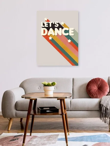 Photocircle Photocircle Poster / Leinwandbild - Let's Dance - retro rainbow typography – Produktbild 2 von 4