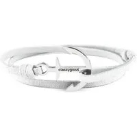 Classygood. Classygood. Anker Armband Edelstahl - Silber - Alcantara-Leder Band – Produktbild 1 von 1