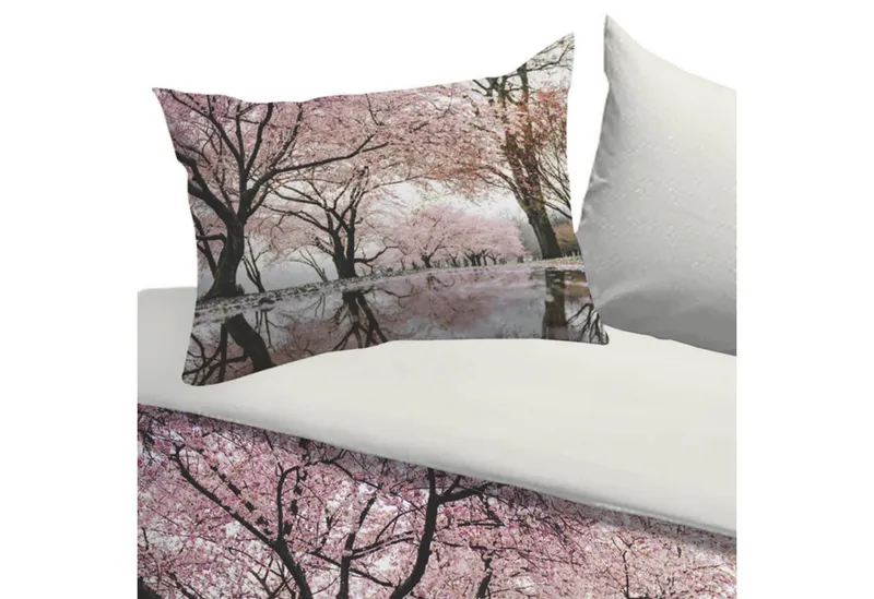 Kayori Kayori Bettwäsche Sognamo Navan Bunt, Baumwolle, 2 teilig, Landschaft, Bäume, Blüten, See, Bunt, – Produktbild 5 von 5