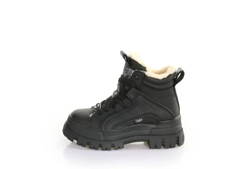 Buffalo Buffalo Aspha Schnürboots, Schwarz, – Produktbild 1 von 4