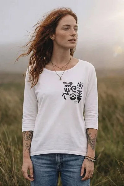 KOKOworld KOKOworld Bluse Albero-Heart, White heart (weiß), – Produktbild 1 von 4