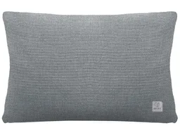 HANS NATUR Kissenbezug 40x60 cm Bio Baumwolle light grey-melange Mit Reißverschluss – Produktbild 1 von 1