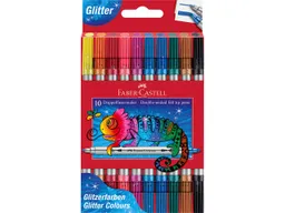 Faber-Castell Faber-Castell Doppelfasermaler Glitzer 10er Etui, farbig sortiert – Produktbild 1 von 1