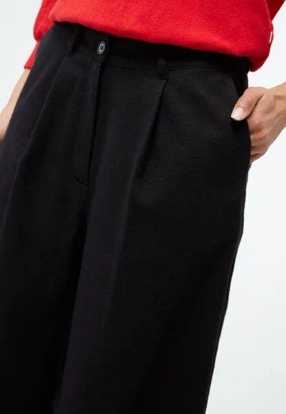 Givn Berlin Givn Berlin Culotte GBTAMARA aus Bio-Baumwolle mit Bundfalten - Anthracite, Anthracite, – Produktbild 3 von 4